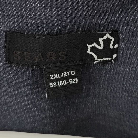 Sears Vintage Short Sleeve Button up Shirt with dark floral design, Size 2XL - Picture 9 of 14